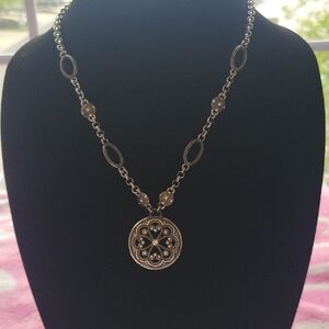 Brighton Silver Necklace with Intricate Pendant
